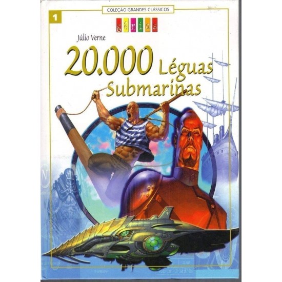 20.000 mil Léguas Submarinas, Júlio Verne. Coleção Grandes Clássicos (Adaptado) - Frete Grátis