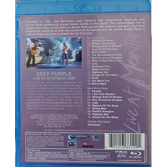 Blu-Ray Deep Purple, Live At Montreux 2006. They All Came Down To Montreux