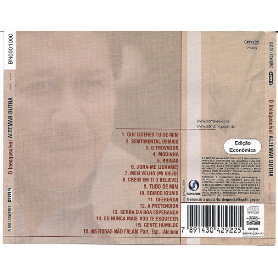 Cd Altemar Dutra, O Inesquecível, Lacrado
