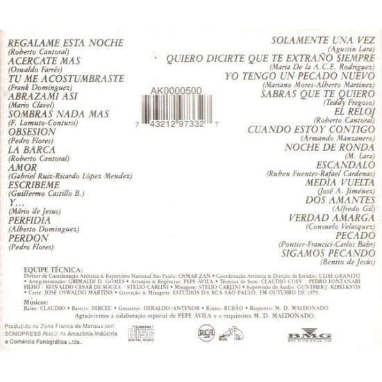 Cd Altemar Dutra, Siempre Romantico, 25 Boleros Inolvidables