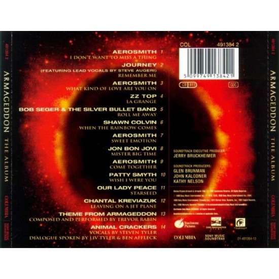 Cd Armageddon, The Album, Aerosmith, Hourney, Jon Bon Jovi