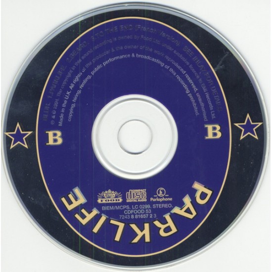 Cd Blur, Park Life, Single. Importado England