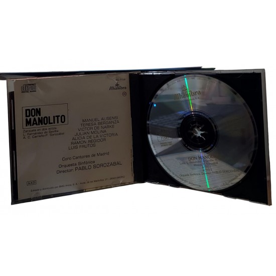 Cd Don Manolito, Orquestra Sinfonica, Diretor Pablo Sorozabal