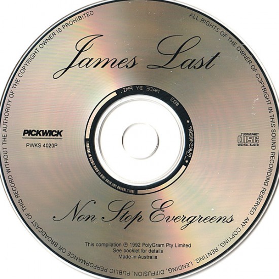 Cd James Last, Orchestra, Non Stop Evergreens, Importado Australia