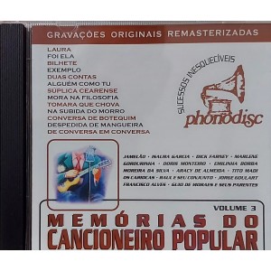 Cd Memórias do Cancioneiro Popular, Volume 3, Original