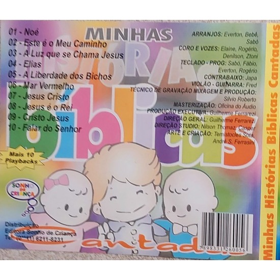 Cd Minhas Histórias Bíblicas Cantadas, Sonho de Criança