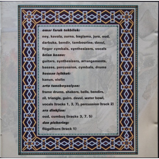 Cd Omar Faruk Tekbilek, Mystical Garden, Importado Germany