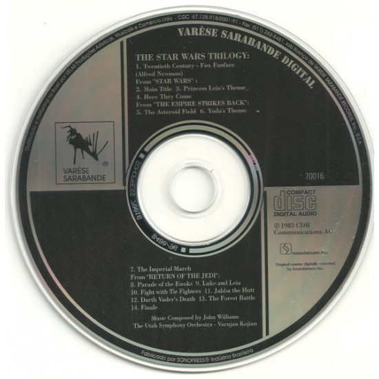 Cd The Star Wars Trilogy, Return Of The Jedi, The Empire Strikes Back, John Williams