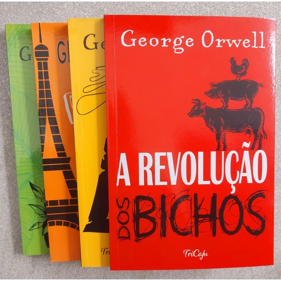 Coleção George Orwell, 4 Livros, Na Pior em Paris e em Londres, Um Pouco de Ar, Por Favor, A Revolução dos Bichos, A Planta de Ferro