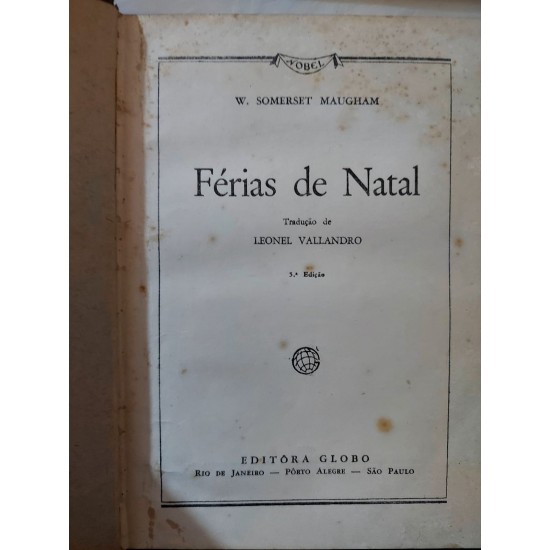 Kit 2 Livros W. Somerset Maugham, Um Drama na Malásia, Férias de Natal. Volumes com Capa em Couro e Lombada em Vermelho, Editora Globo