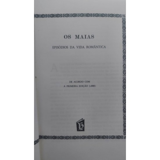 Os Maias, Episódios da Vida Romântica, Eça de Queiroz, Capa dura de luxo com Letras Douradas, Edição Portuguesa