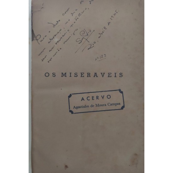 Os Miseráveis, Victor Hugo, Capa de Luxo, Edição de 1944