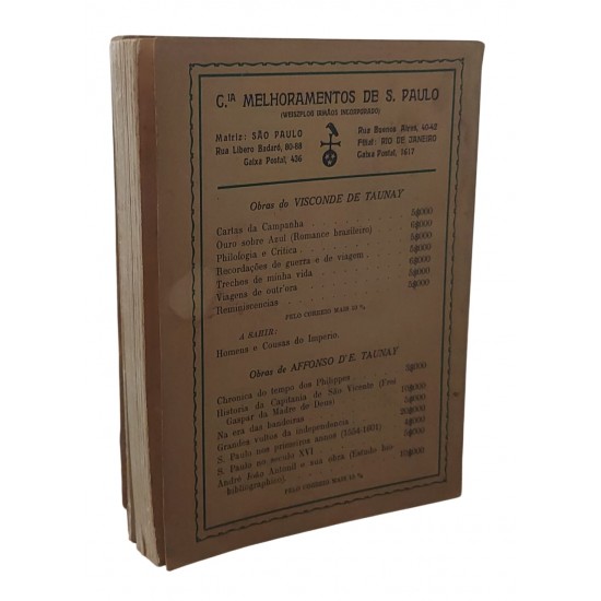 Reminiscências, Visconde de Taunay, Edição 1923, Companhia Melhoramentos