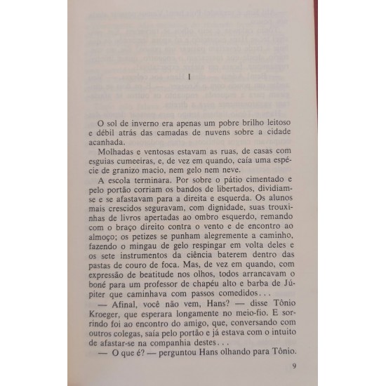 Tonio Krueger, A Morte em Veneza, Thomas Mann, Capa de Luxo vermelha com Letras Douradas, Editora Abril