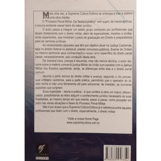 Processo Penal Militar, Da Teoria à Prática, Cid Sabelli